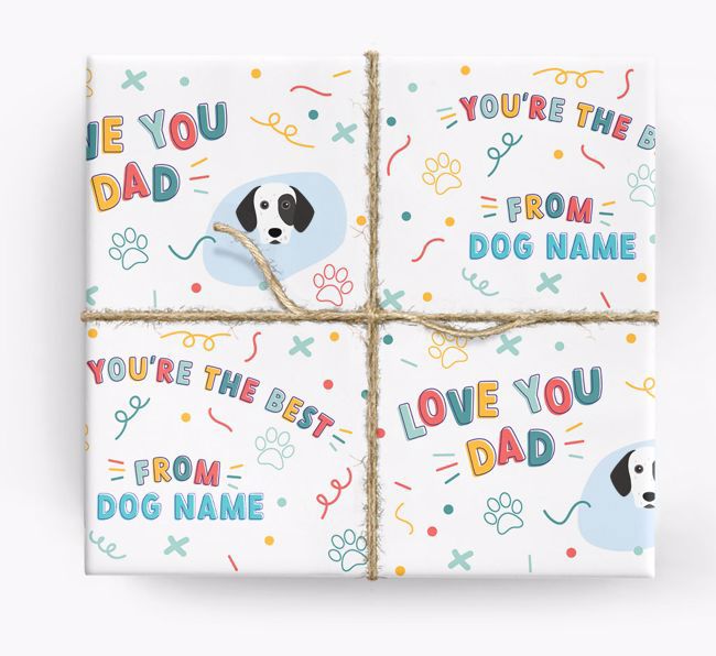 Love You Dad: Personalized {breedFullName} Wrapping Paper